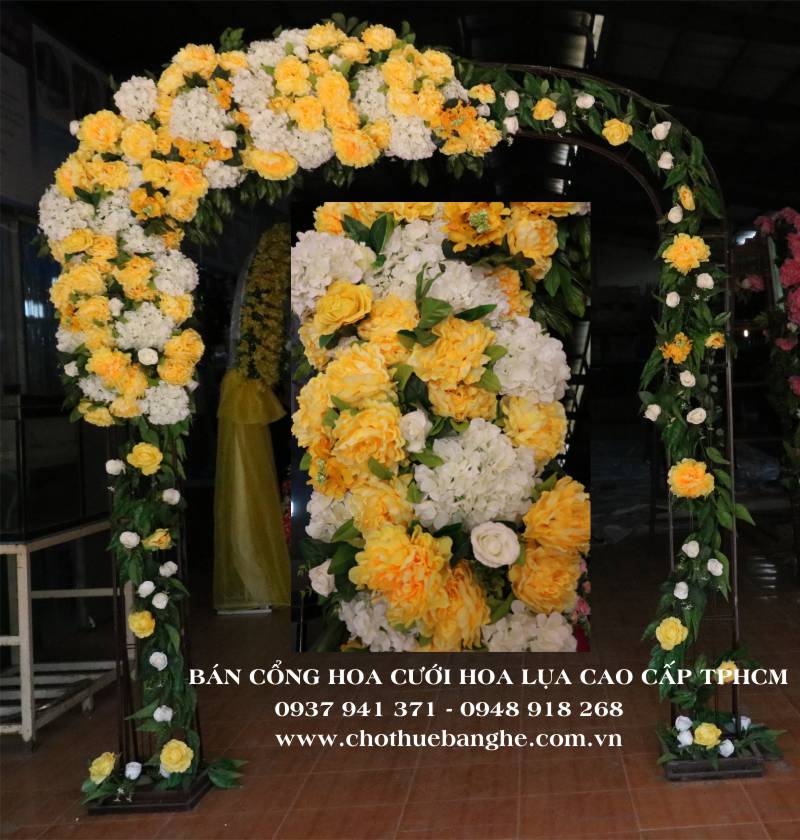 Bán cổng hoa cưới lụa cao cấp tại TPHCM