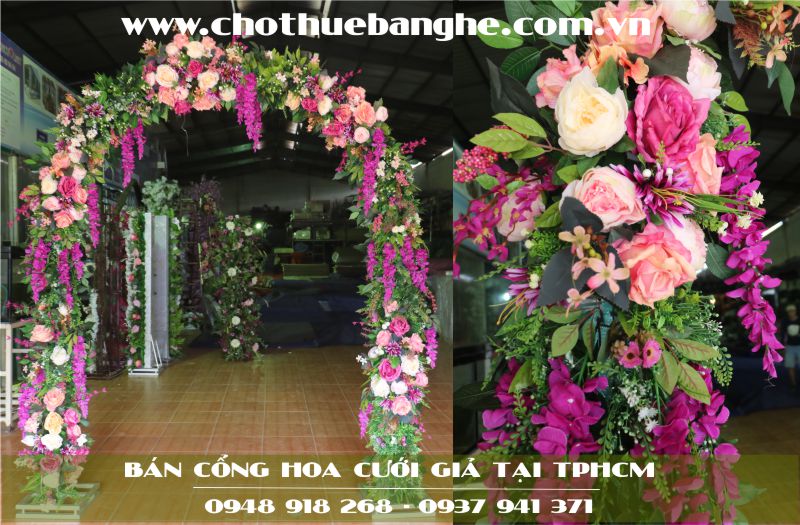Nơi bán cổng hoa cưới lụa giá rẻ tại TPHCM