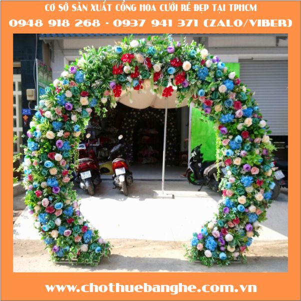 Cơ sở sản xuất cổng hoa cưới rẻ đẹp tại TPHCM