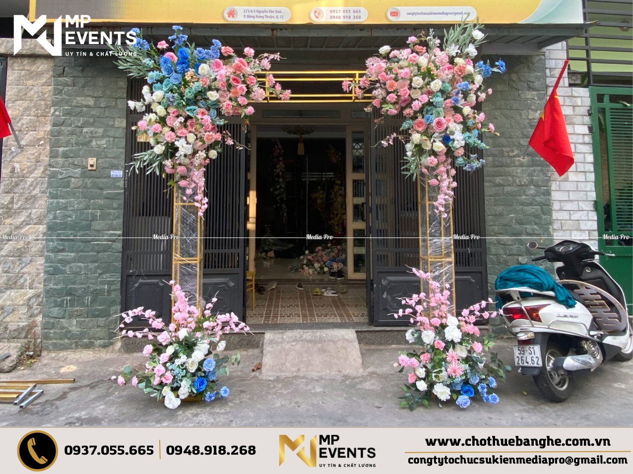 Chỗ bán cổng hoa cưới đẹp tại tphcm