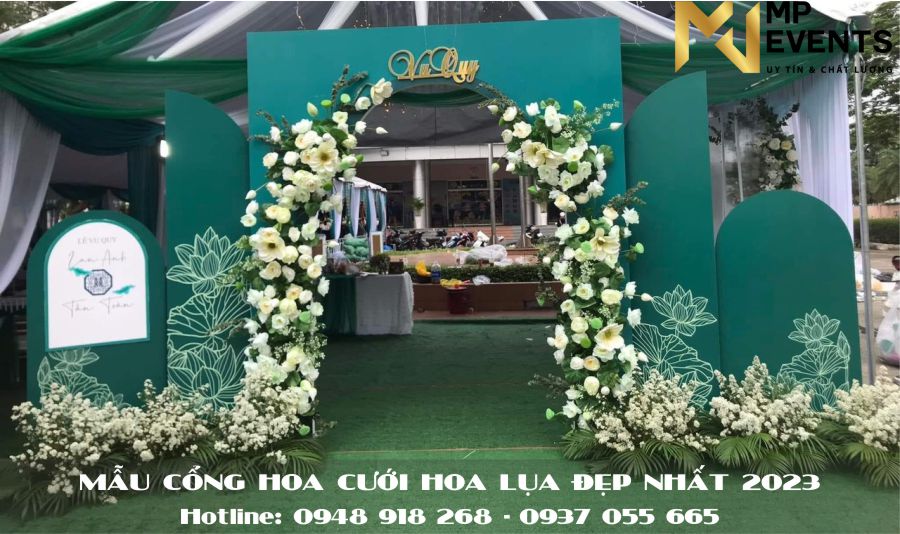 Bán cổng cưới hoa sen giả cao cấp tại tphcm