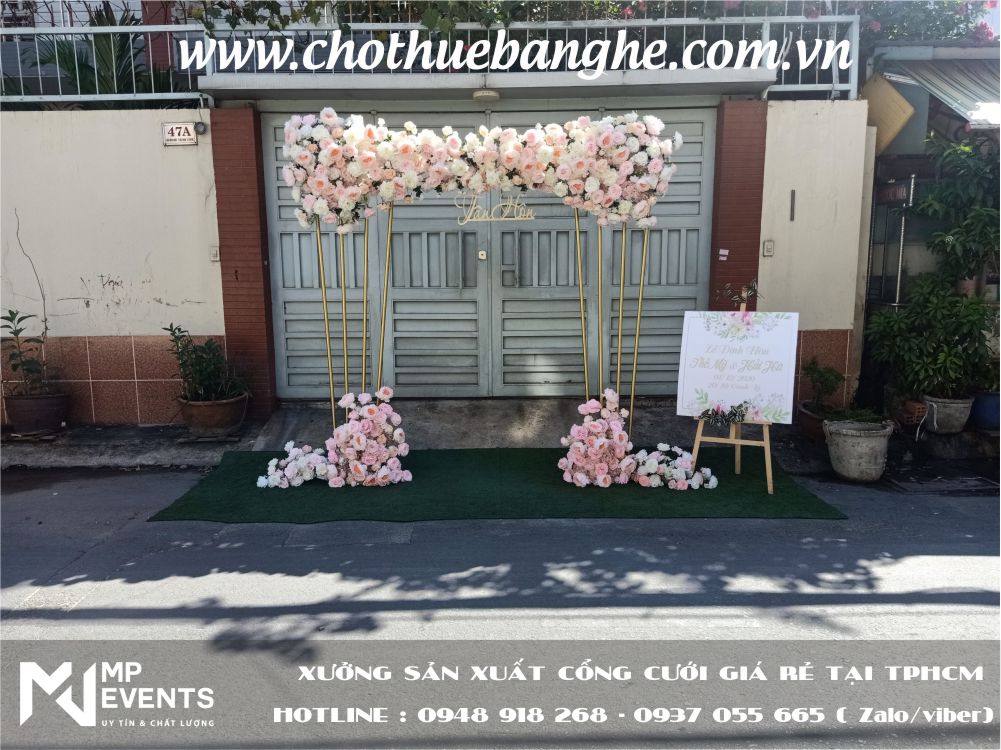 Mẫu cổng hoa cưới đẹp nhất năm 2021 tại TPHCM