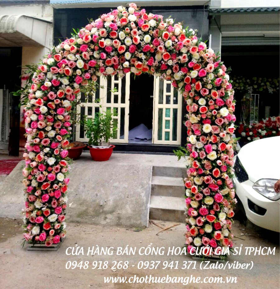 Mua cổng hoa cưới vải tại TPHCM
