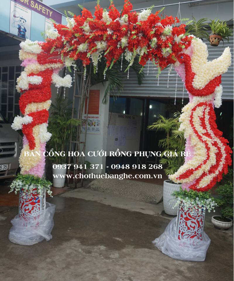 Địa chỉ bán cổng hoa cưới rồng phụng giá rẻ tại TPHCM