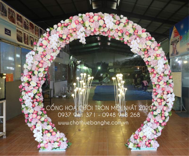 Địa chỉ bán cổng hoa cưới tròn đẹp tphcm mới nhất 2020