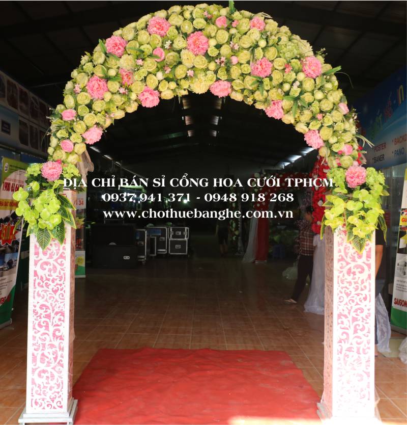 Địa chỉ bán sỉ cổng hoa đám cưới giá rẻ tại tphcm