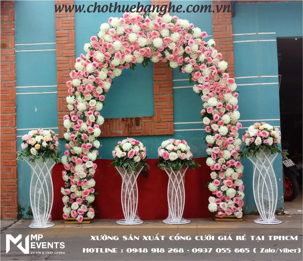 Mẫu cổng hoa cưới đẹp giá rẻ tại tphcm