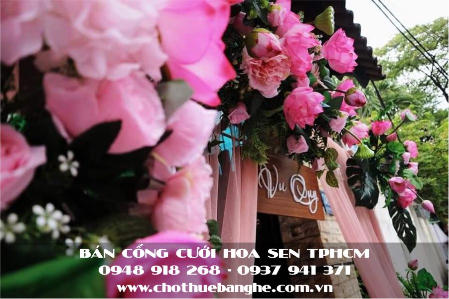 Mua cổng cưới hoa sen giả tại TPHCM