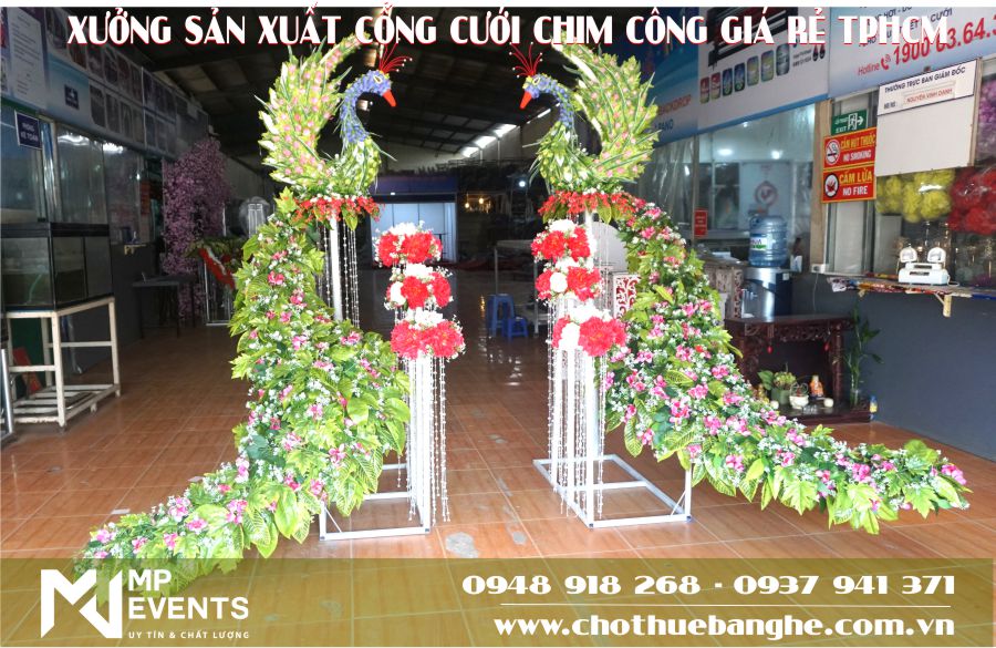 Nơi bán cổng hoa cưới hình công đẹp TPHCM