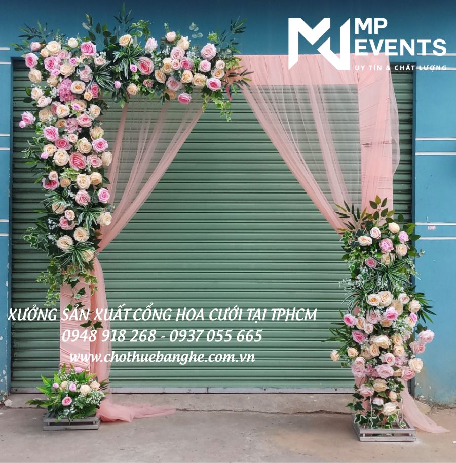 Nơi bán cổng hoa cưới vải tại TPHCM
