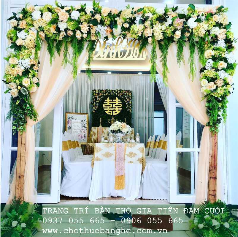 Trang trí cổng hoa cưới đẹp giá rẻ tại tphcm 