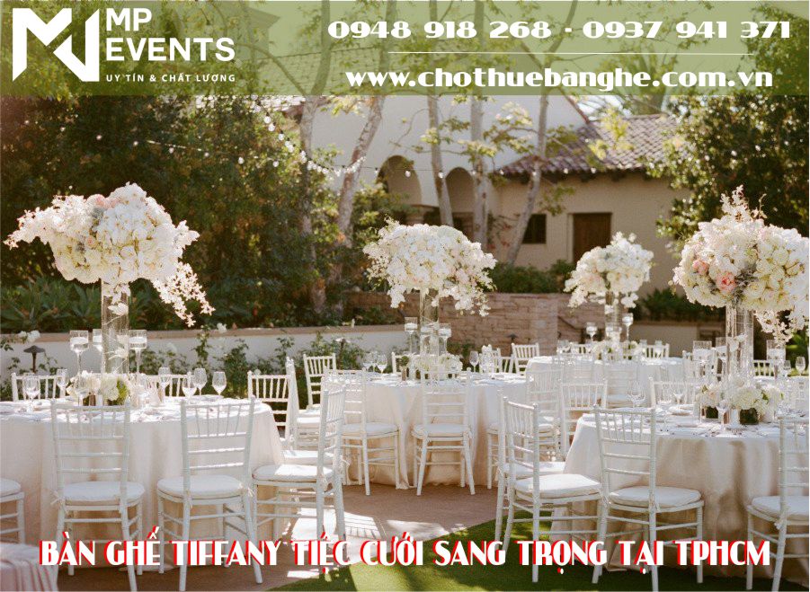 Cho thuê ghế tiffany tiệc cưới sang trọng tại TPHCM