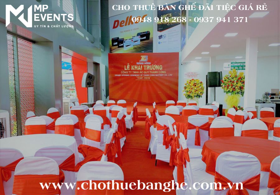 Cho thuê bộ bàn ghế tròn tổ chức sự kiện giá rẻ tại Vũng Tàu