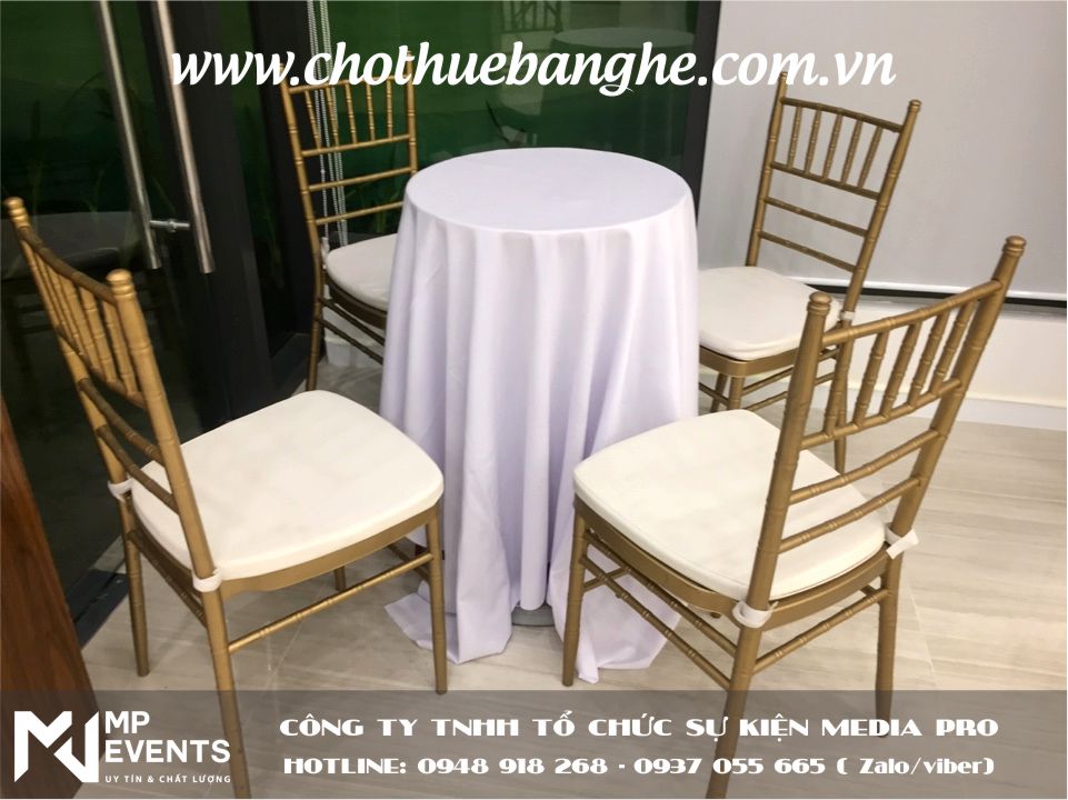 Cho thuê bàn tròn nhỏ tổ chức hội nghị khách hàng, lễ mở bán căn hộ tại Tân Bình