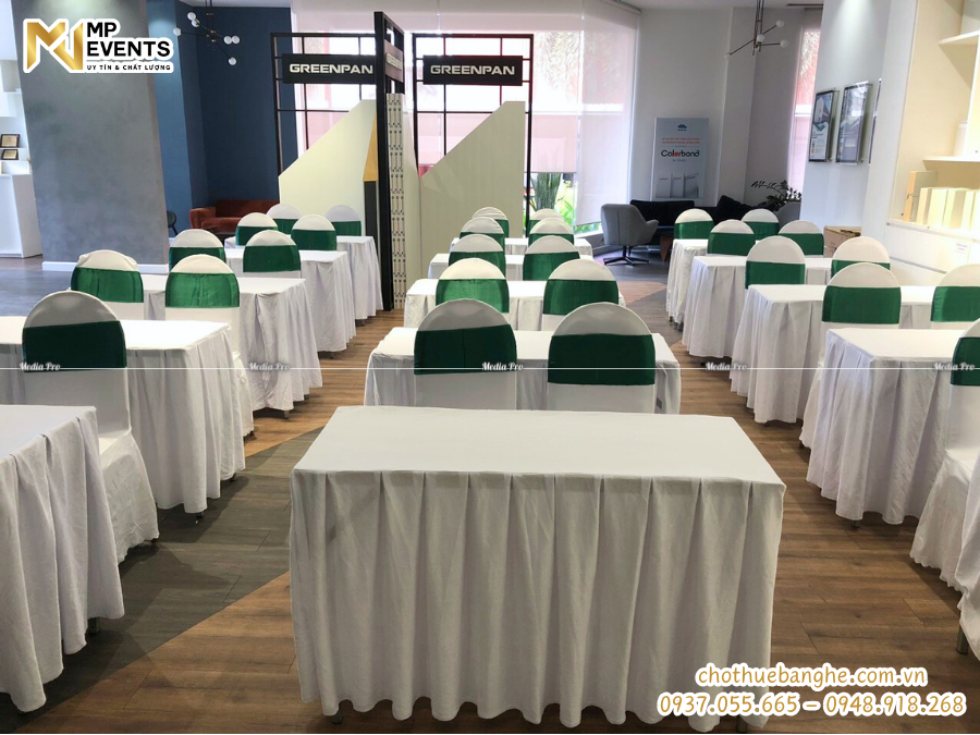 Cho thuê bàn ghế sự kiện tổ chức hội thảo công ty tại Bình Tân