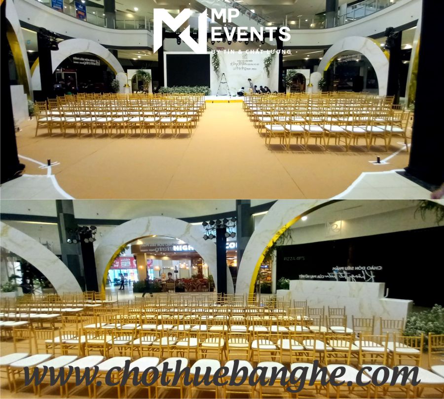 Cho thuê ghế tiffany số lượng lớn tổ chức sự kiện tại Aeon mall Tân Phú