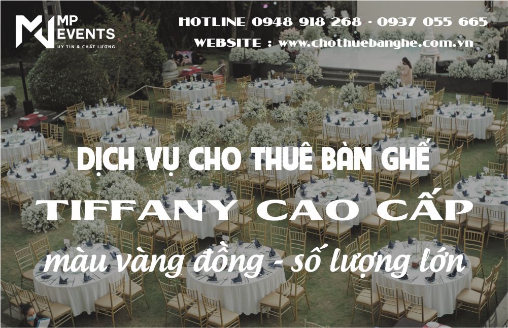 Dịch vụ cho thuê bộ bàn ghế tiffany cao cấp đám cưới tại TPHCM 
