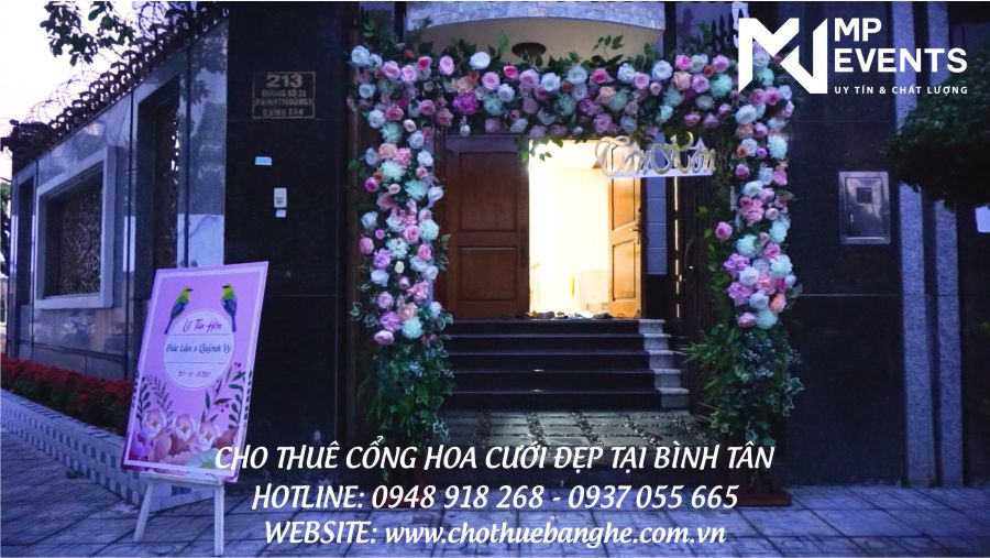 Cho thuê cổng hoa cưới đẹp tại Bình Tân