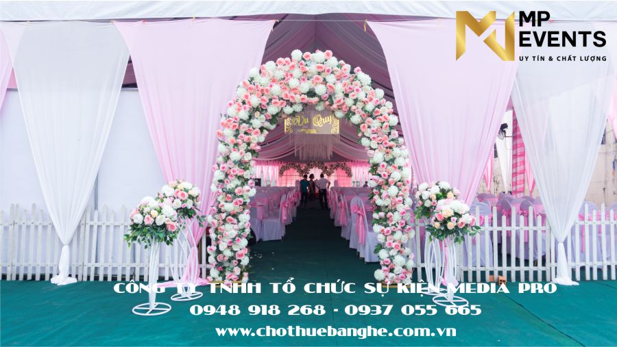 Cho thuê rạp cưới cao cấp cho đám cưới tổ chức tại nhà TPHCM