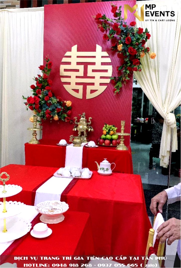 Trang trí bàn thờ nhà ngày cưới chuyên nghiệp tại quận Tân Phú