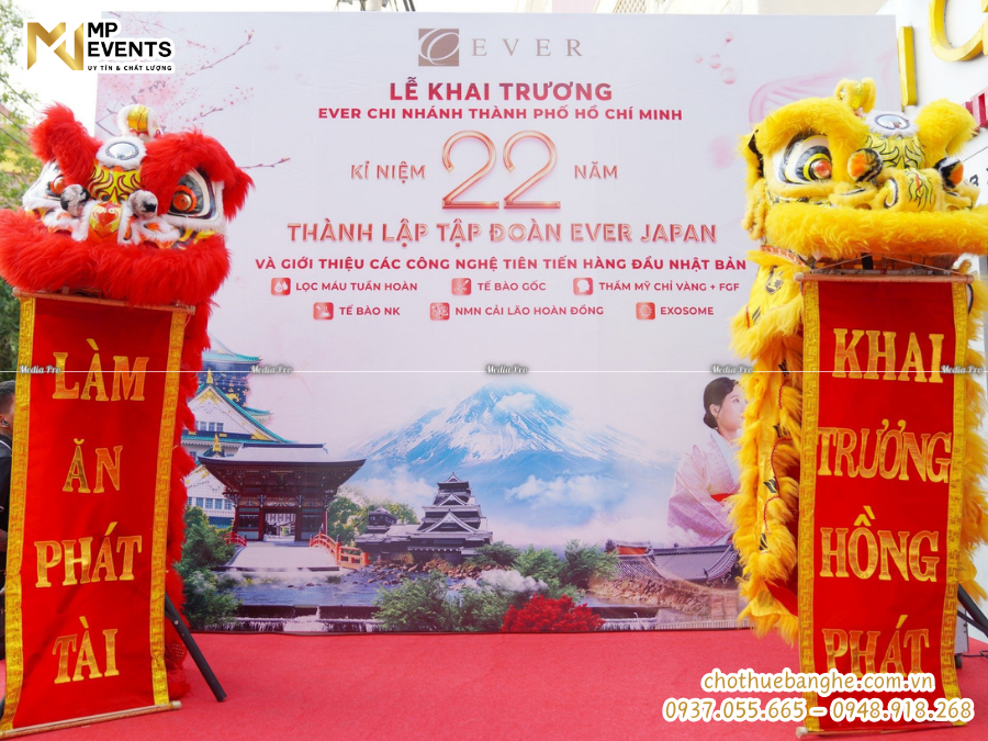 Cho thuê backdrop sân khấu tổ chức lễ khai trương tại Phú Nhuận