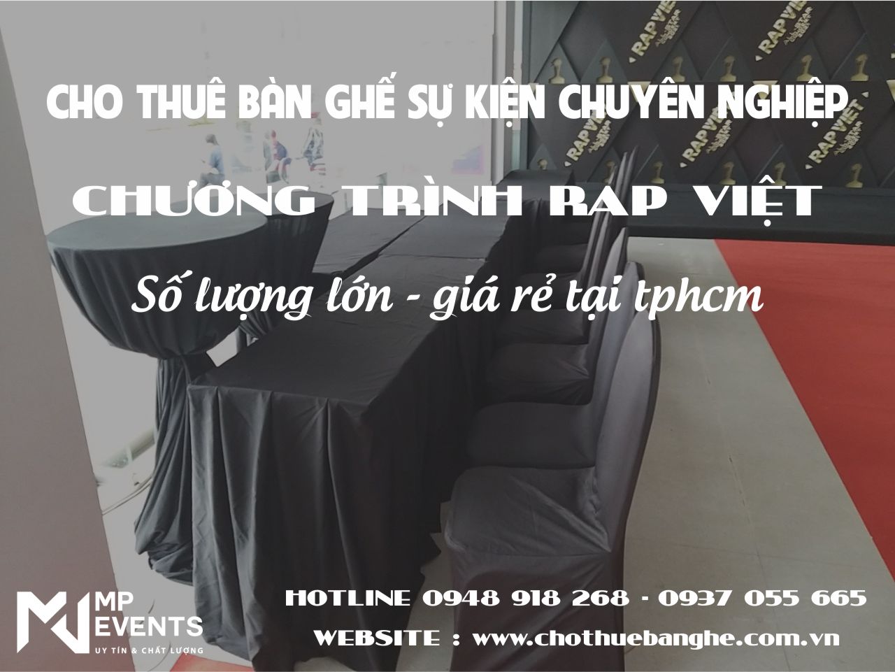 cho thuê bàn ghế  tại quận 7 cho chương trình Rap Việt All Star Concert 
