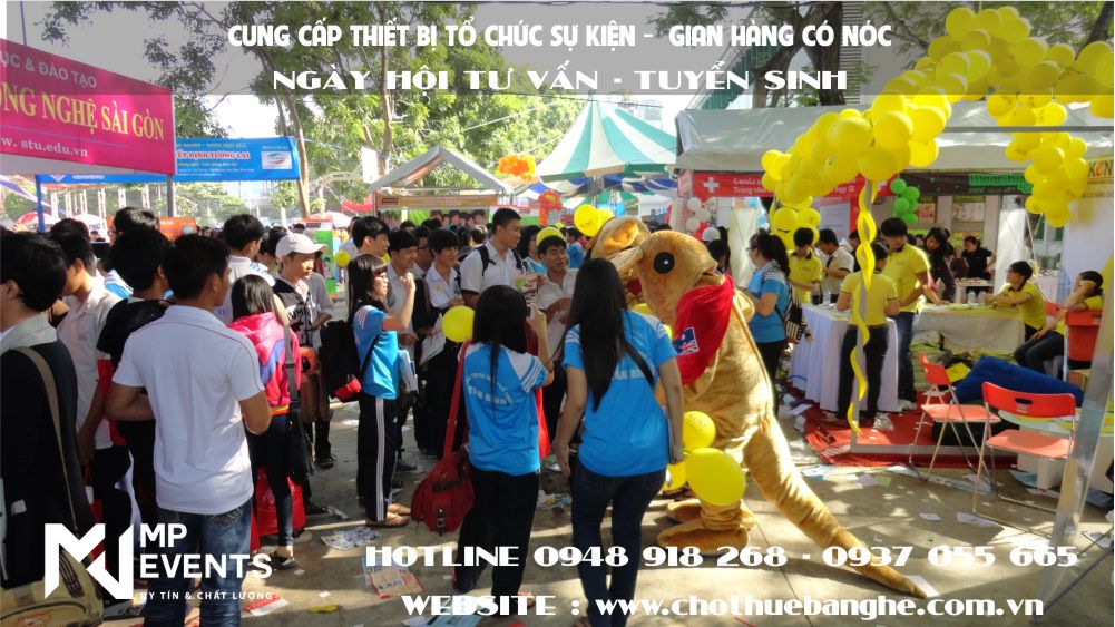 Cung cấp gian hàng tiêu chuẩn tổ chức ngày hội tuyển sinh tại Đại học Công Nghệ Sài Gòn