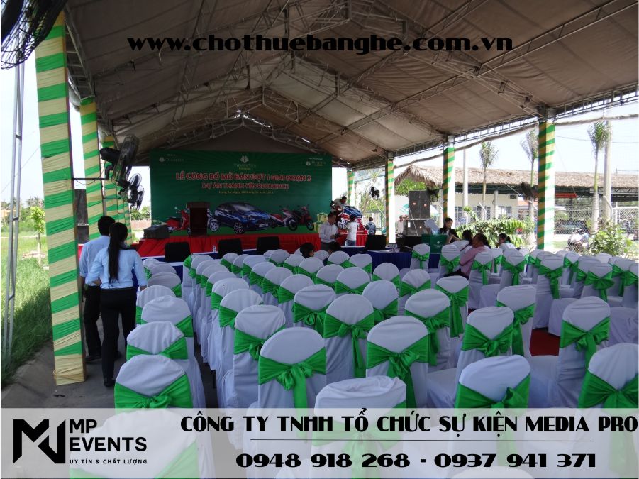 Cho thuê nhà bạt, sân khấu bàn ghế tổ chức sự kiện trọn gói tại TPHCM