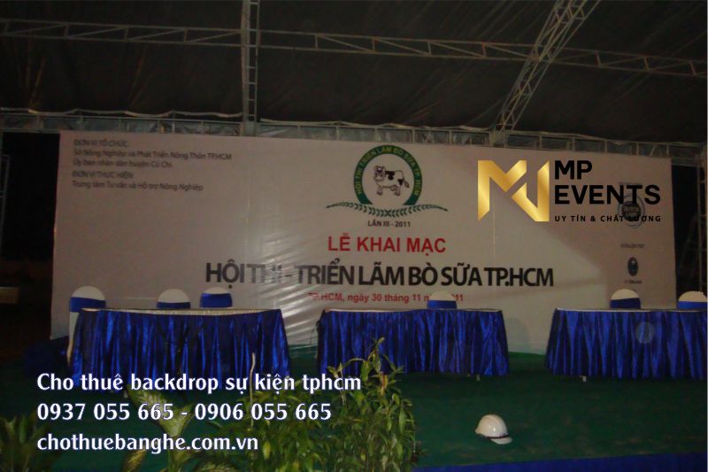 Cho thuê sân khấu backdrop sự kiện lễ khai mạc tại TPHCM