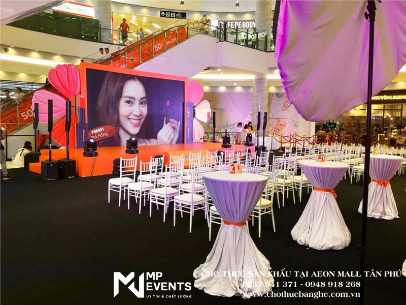 Cho thuê sân khấu tại aeon mall Tân Phú cho lễ ra mắt sản phẩm