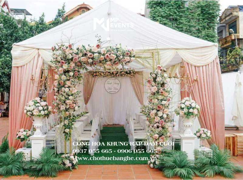 Cho thuê cổng hoa, khung rạp đám cưới giá rẻ TPHCM