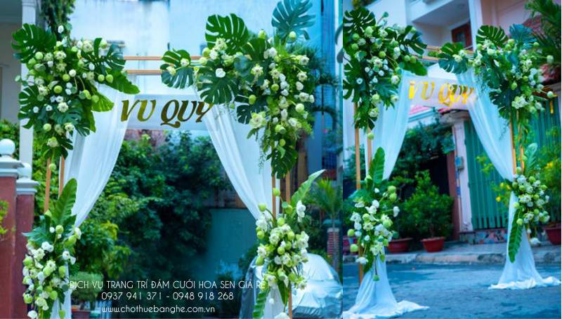 Cổng cưới hoa sen tươi giá rẻ tại TPHCM
