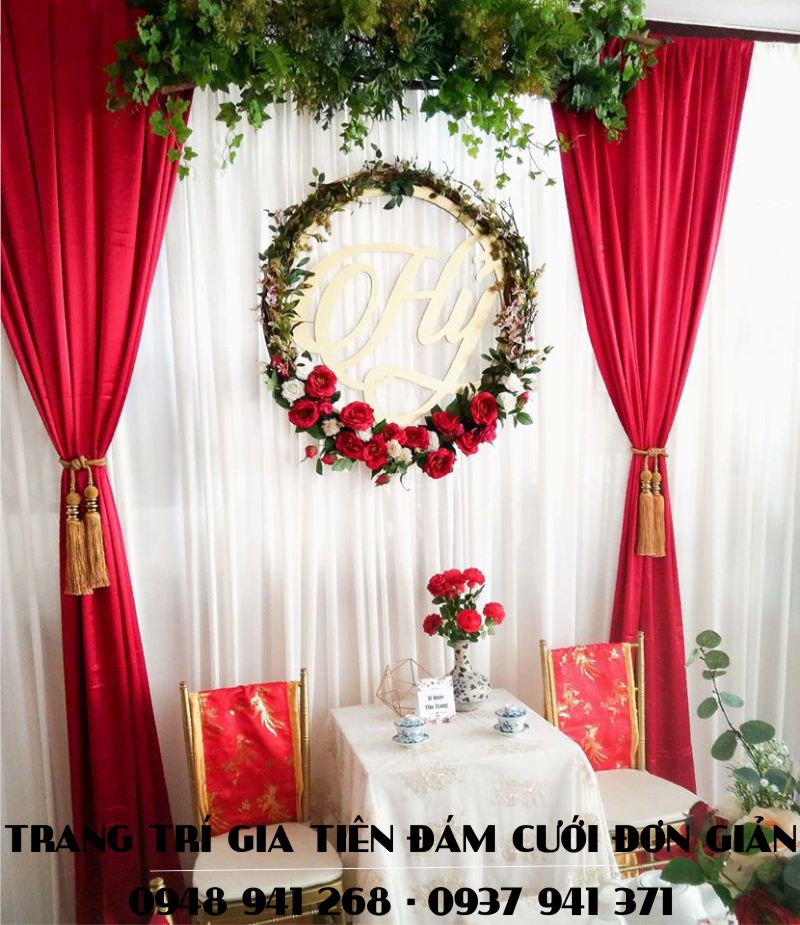 Dịch vụ trang trí gia tiên đám cưới đơn giản tại TPHCM
