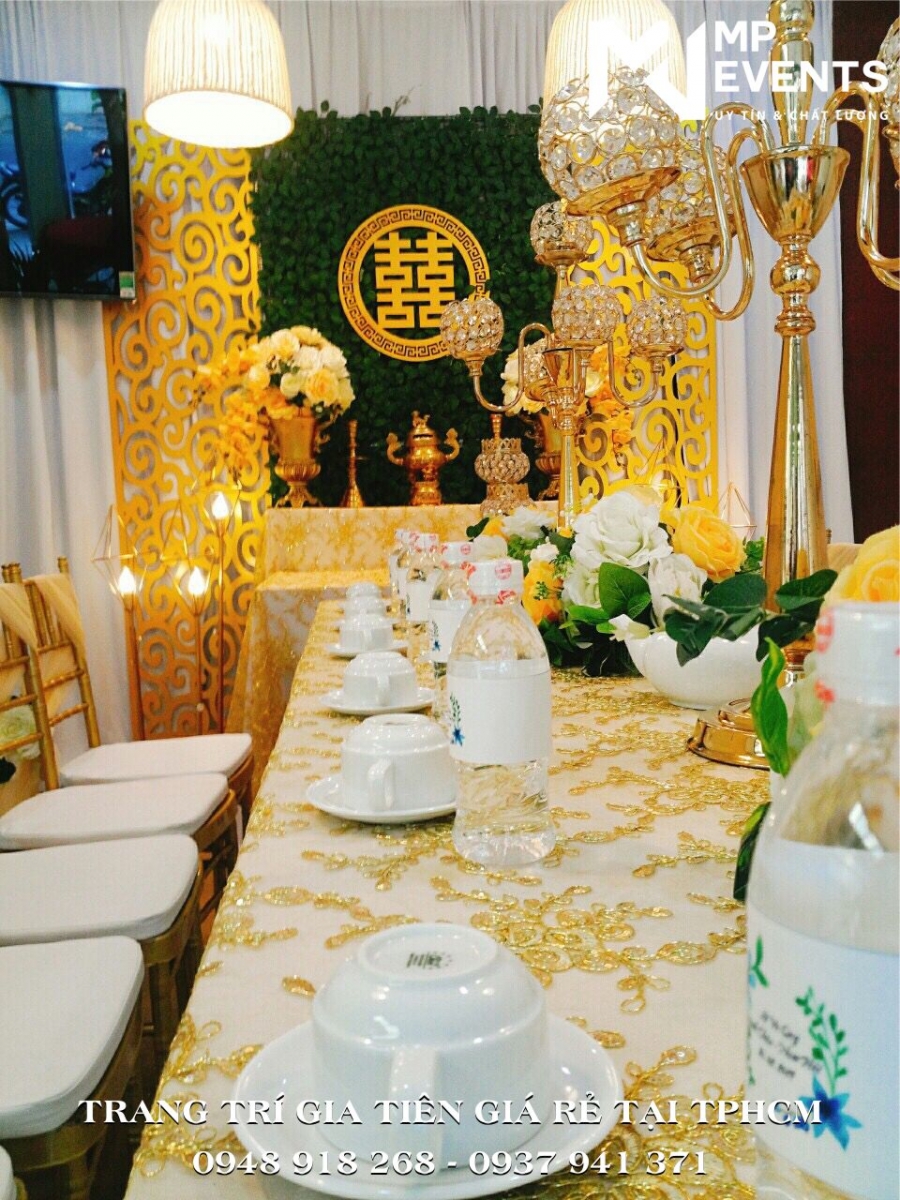 Dịch vụ trang trí bàn thờ gia tiên tư gia ngày cưới tại TPHCM
