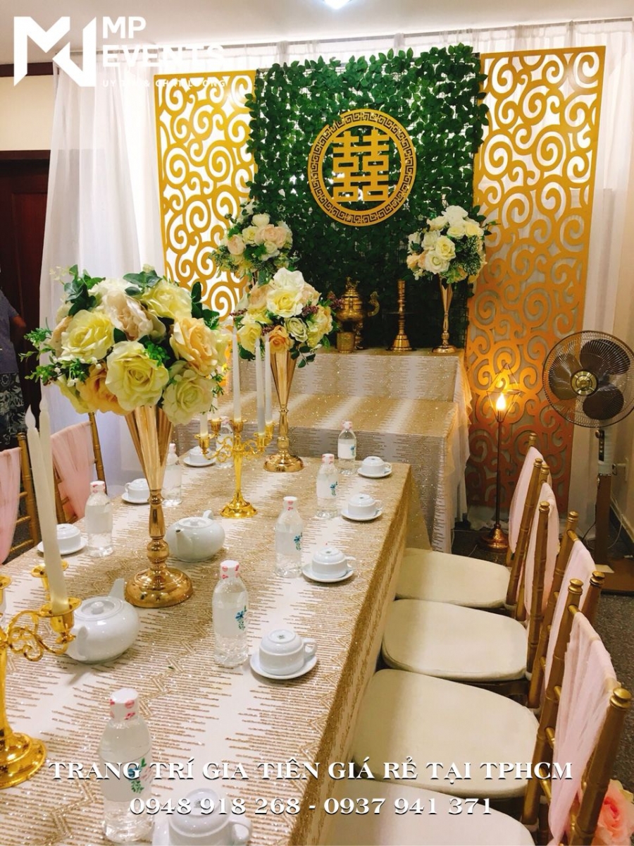 Trang trí bàn thờ gia tiên ngày cưới giá rẻ tại TPHCM