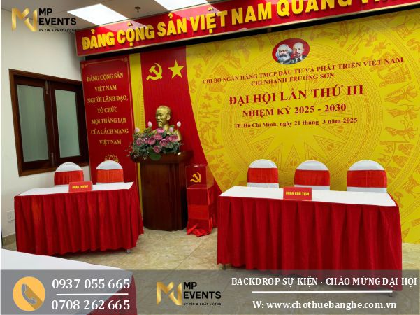 Cho thuê backdrop sự kiện Đại hội Đảng tại Gò Vấp