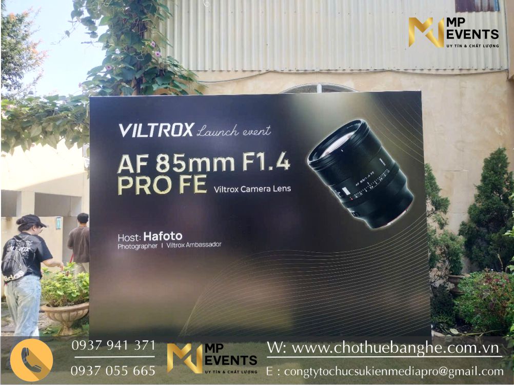 Thi công backdrop cho lễ giới thiệu sản phâm mới taị quận 12 TPHCM