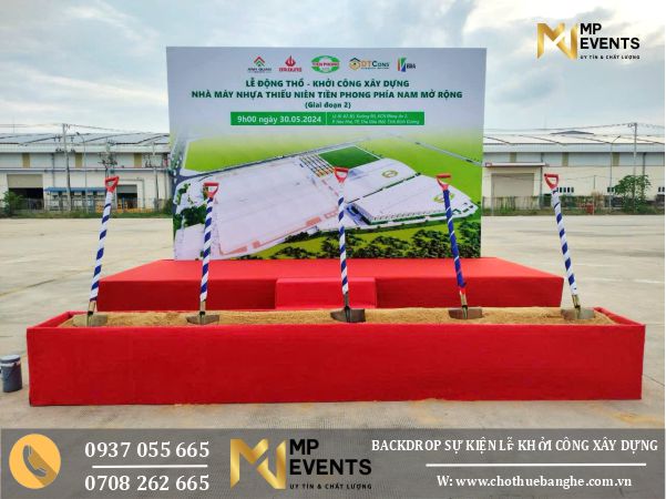 Backdrop cho lễ khởi công