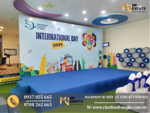 Đơn vị thi công sân khấu backdrop cho lễ khai giảng