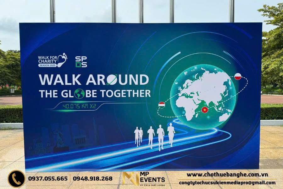 Backdrop tự đứng cho giải chạy 
