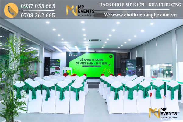 Cho thuê backdrop khai trương