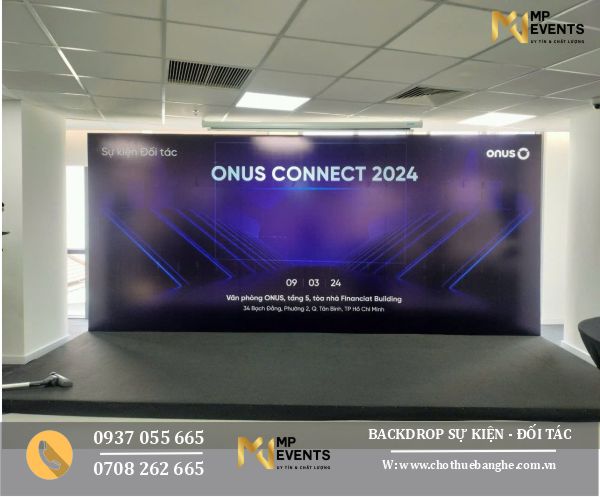 Backdrop tự đứng cho buổi ra mắt sản phẩm