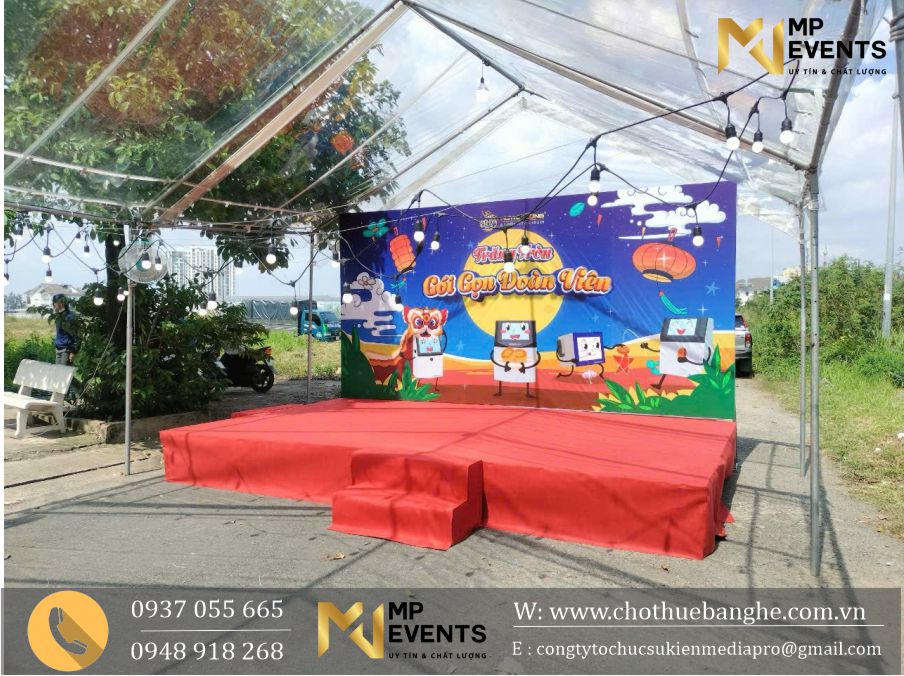 Sân khấu - backdrop tổ chức cho Trung thu 2024 tại Gò Vấp
