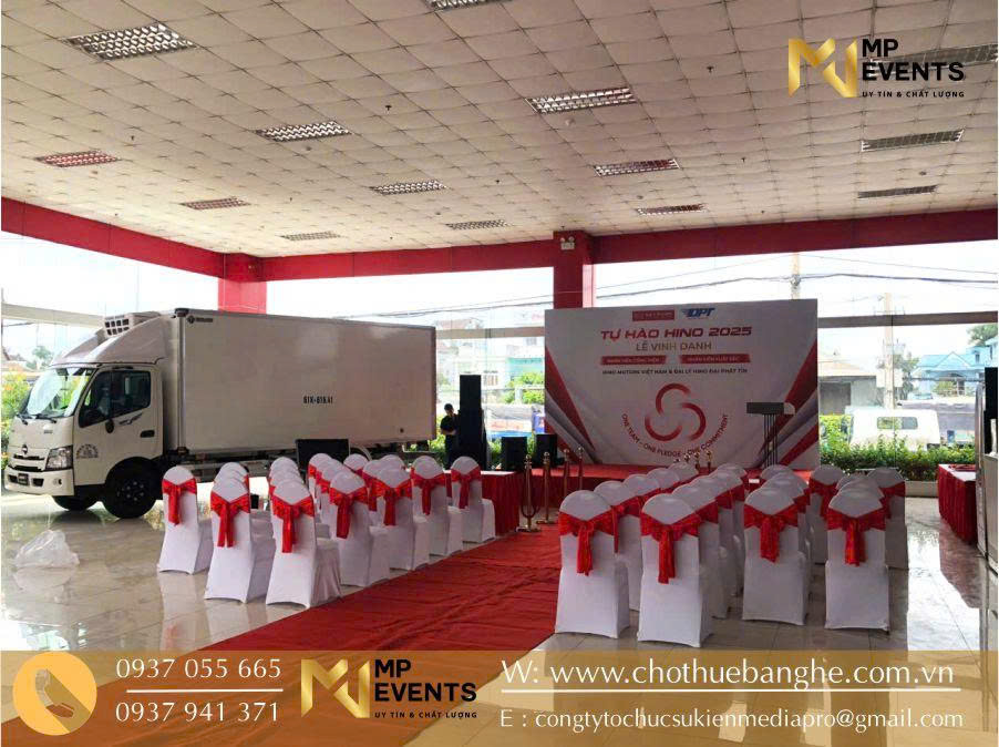 Toàn cảnh của sự kiện sau khi team MP EVENTS hoàn thành setup