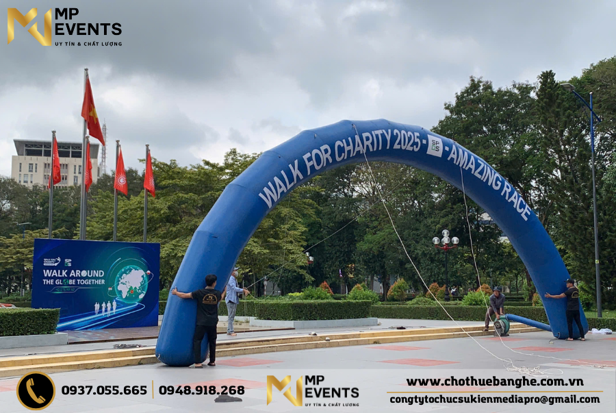 Cho thuê cổng hơi ngang 10m tại Công viên Phần Mềm Quang Trung ngày 03/07/2025