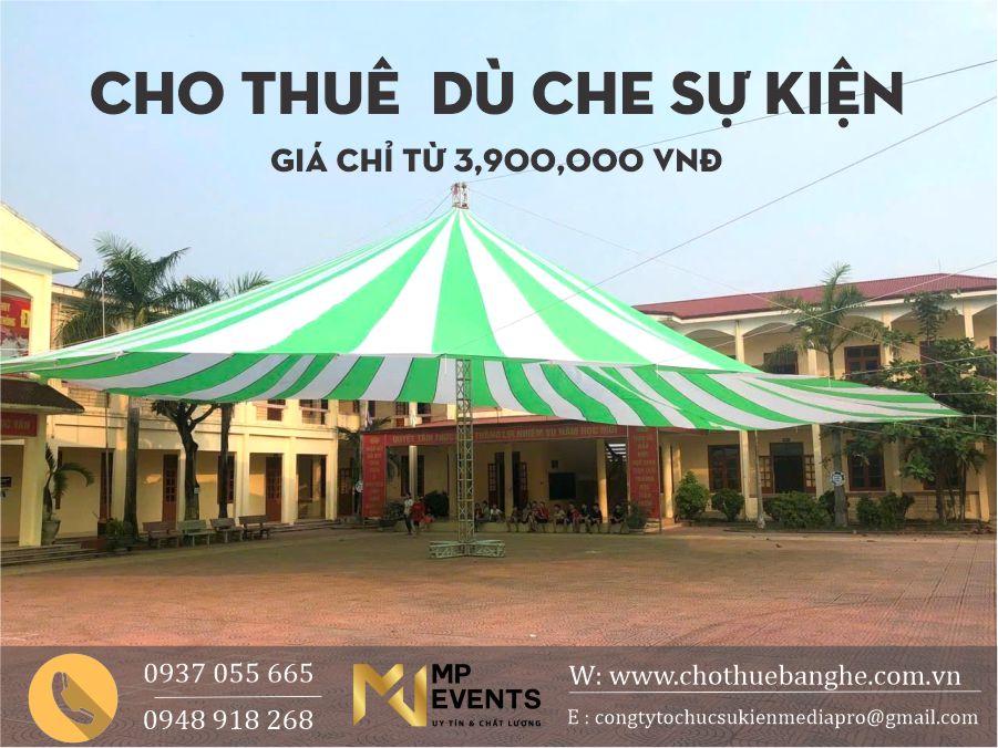 Cho thuê dù che sự kiện giá chỉ từ 3,9 triệu