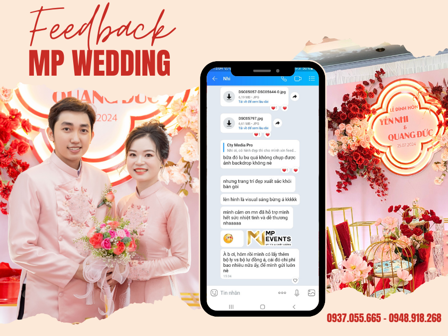 Cảm nhận của khách hàng về dịch vụ của MP WEDDING