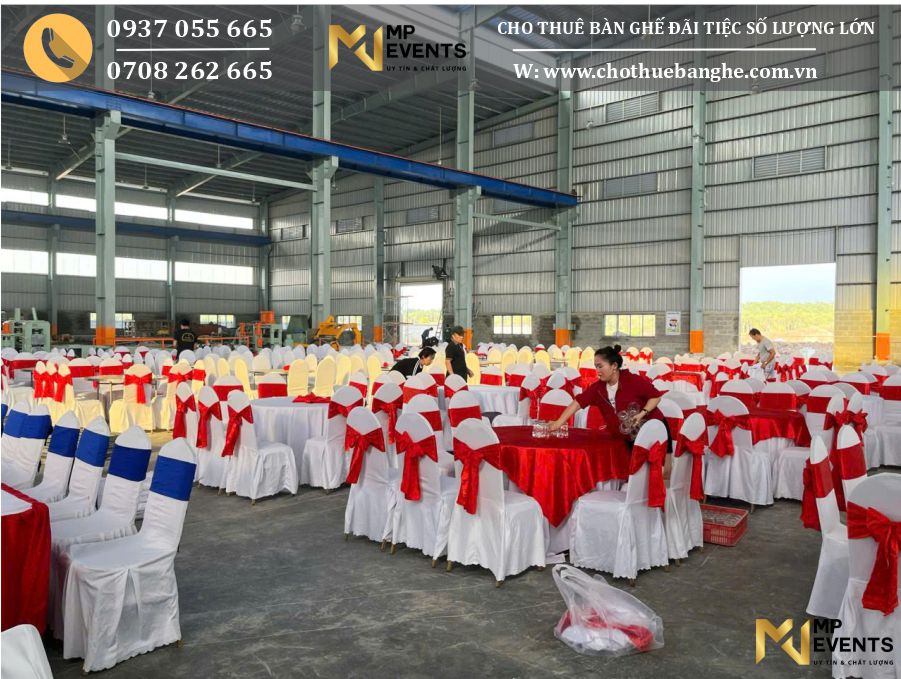 Cho thuê bàn ghế đãi tiệc số lượng lớn tại KCN Nam Thuận Đức Hòa - Long An ( KCN Nam Thuận, Xã Mỹ Hạnh, Tây Ninh