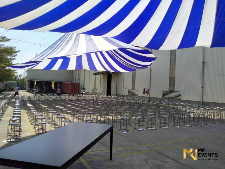 Cho thuê ghế inox tròn cho tiệc trung thu 2025