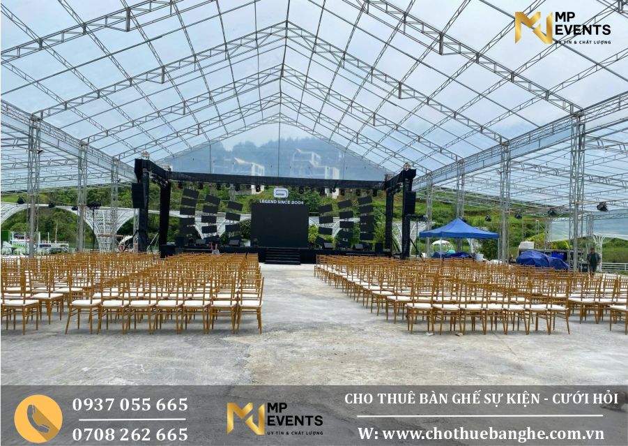 Cho thuê ghế tiffany sự kiện Gala Dinner tại Long An - Tây Ninh